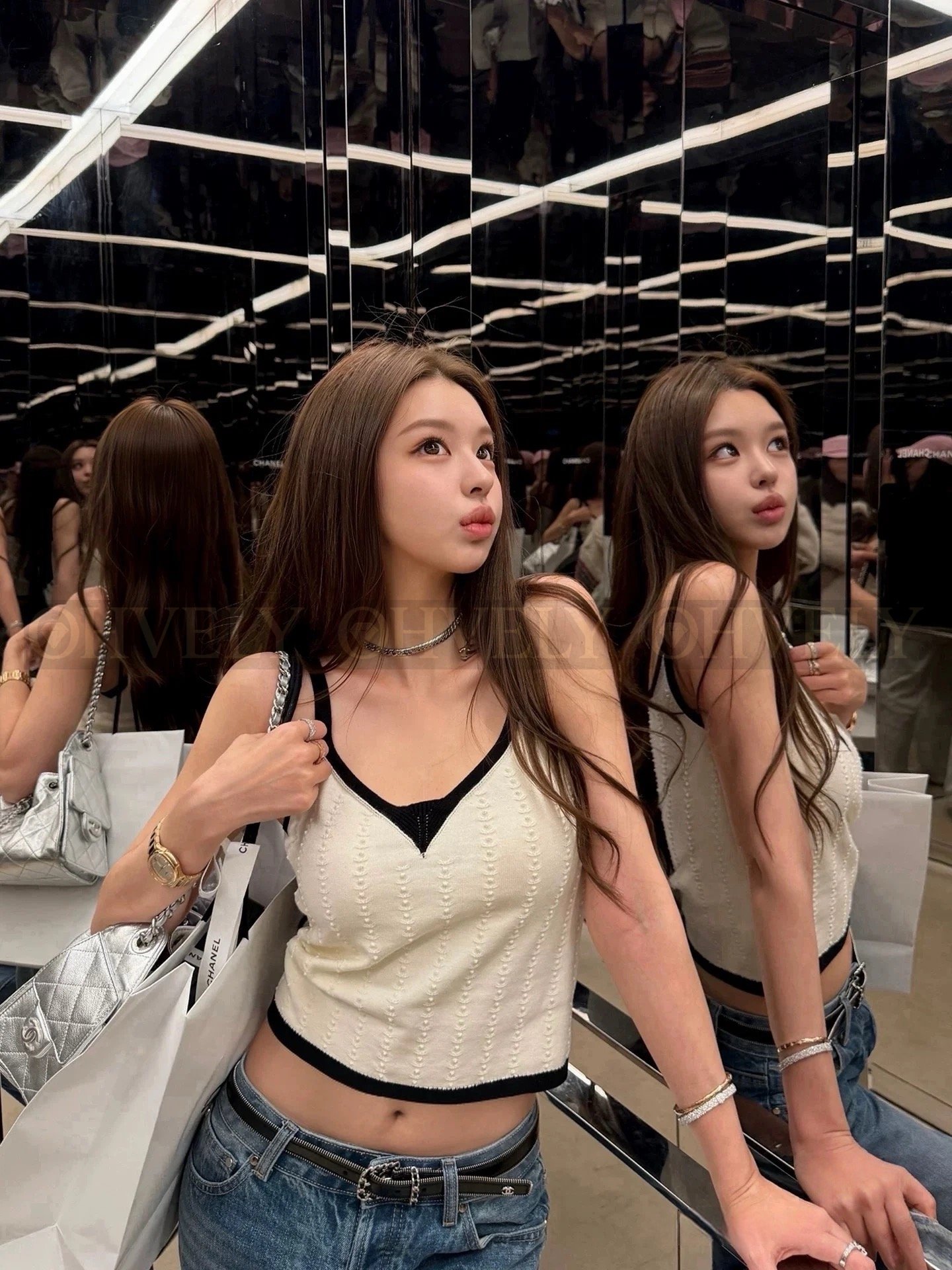 Chanel 26p 캐시미어 탱크탑(아이보리)